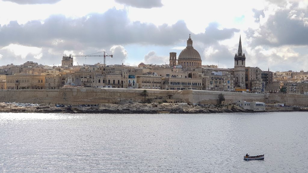 Vyhlad na mesto Valletta na Malte