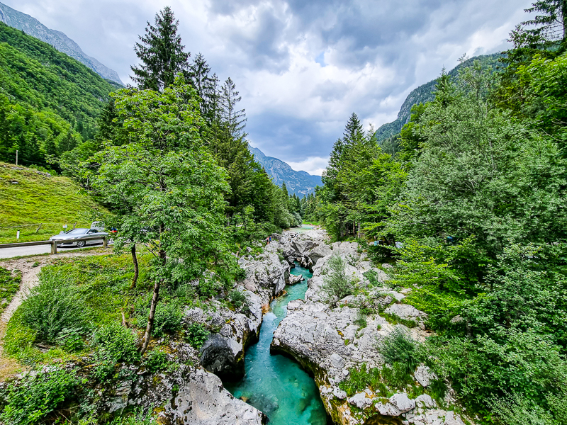 Udolie rieky Soca v Slovinsku