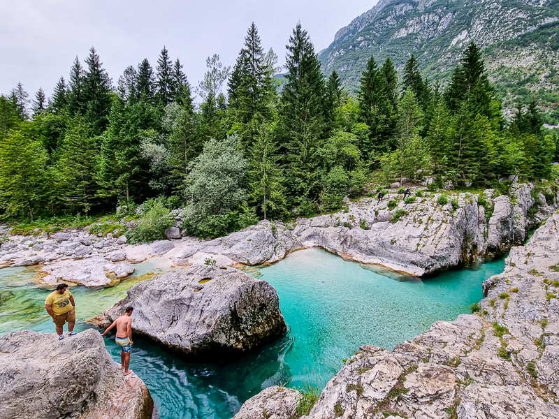 Udolie rieky Soca v Slovinsku