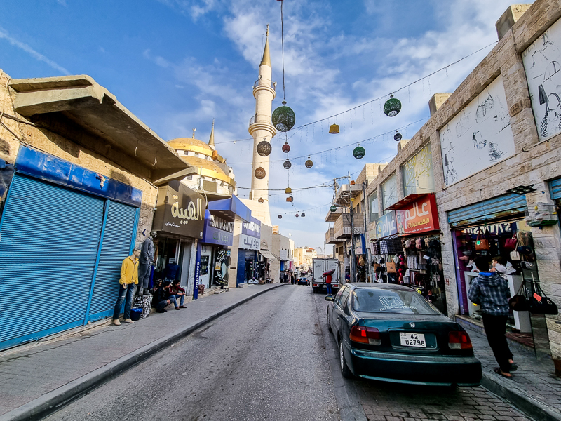 Mesto Madaba v Jordansku